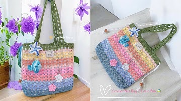 Móc Túi Net Bag Cá 7 Màu Summer Vibe 🐠  Crochet Net Bag 7 Color Fish | Mimi Handmade